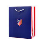 Large gift bag blue crest side red and white 30x12x40 cm